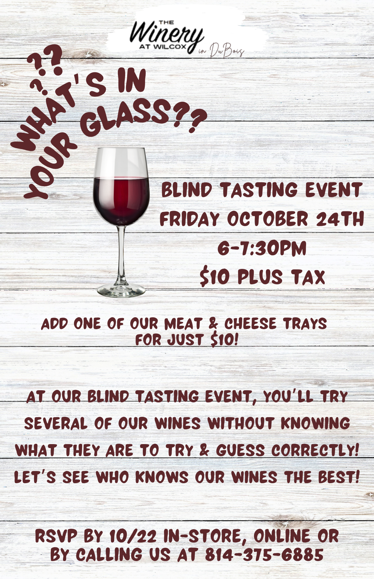 Blind Tasting Event! – DuBois