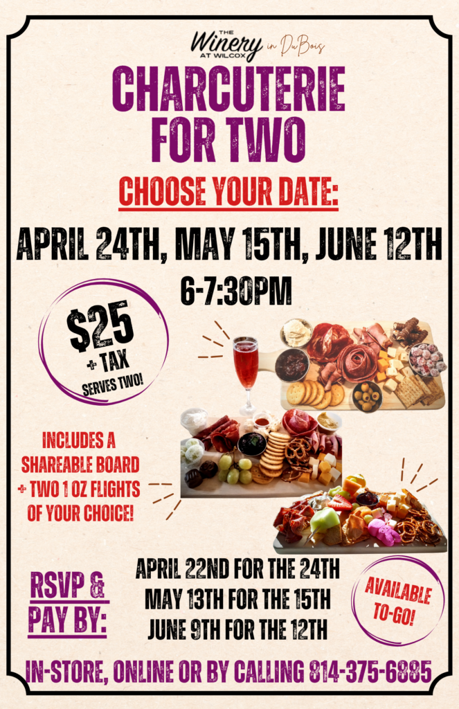 Charcuterie for Two Dubois The Winery at Wilcox