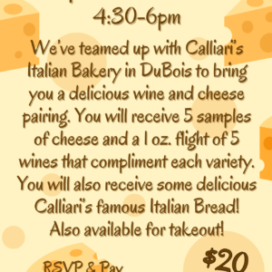 Wine & Cheese Pairing - Wilcox