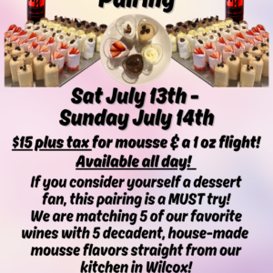Wine & Mousse Pairing - Wilcox