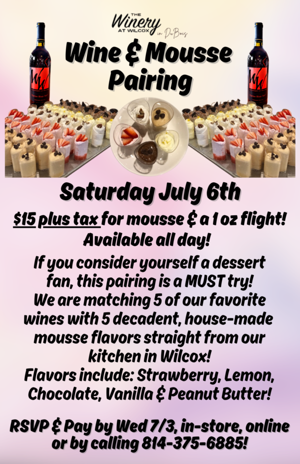 *Registration Closed* Wine & Mousse Pairing - DuBois