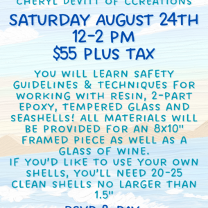 Resin/Crushed Glass Seascape Class by CCreations - DuBois