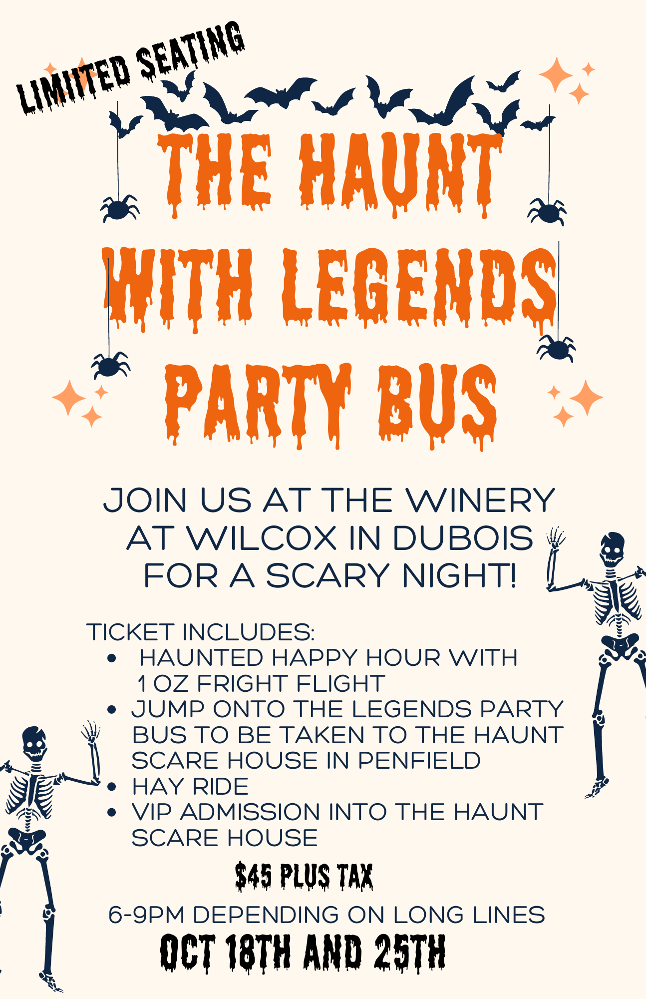 The Haunt w/ Legends Party Bus – DuBois