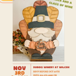 Turkey Gnome Craft & Sip - DuBois