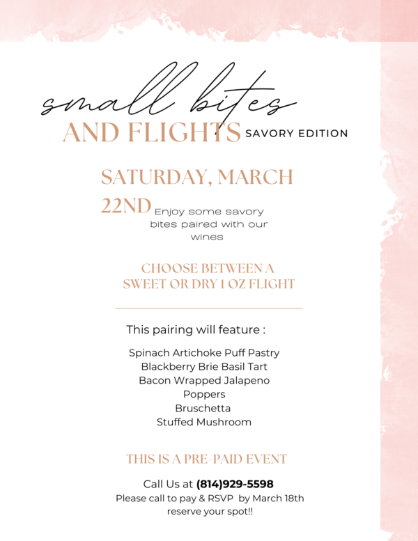 Small Bites and Flights - Wilcox