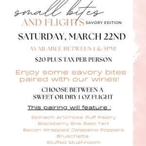 Small Bites & Flights: Savory Edition - DuBois