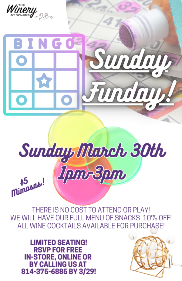 Sunday Funday Bingo - DuBois