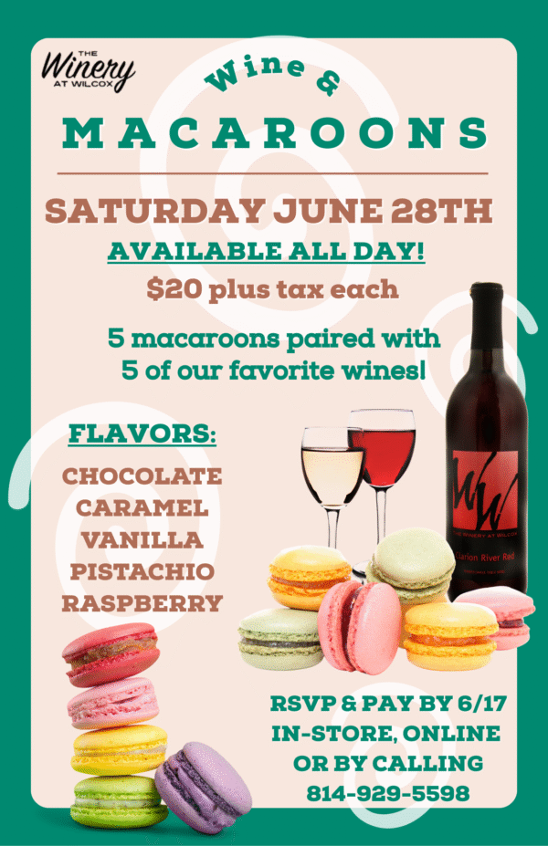 Canceled - Wine & Macaroon Pairing - Wilcox