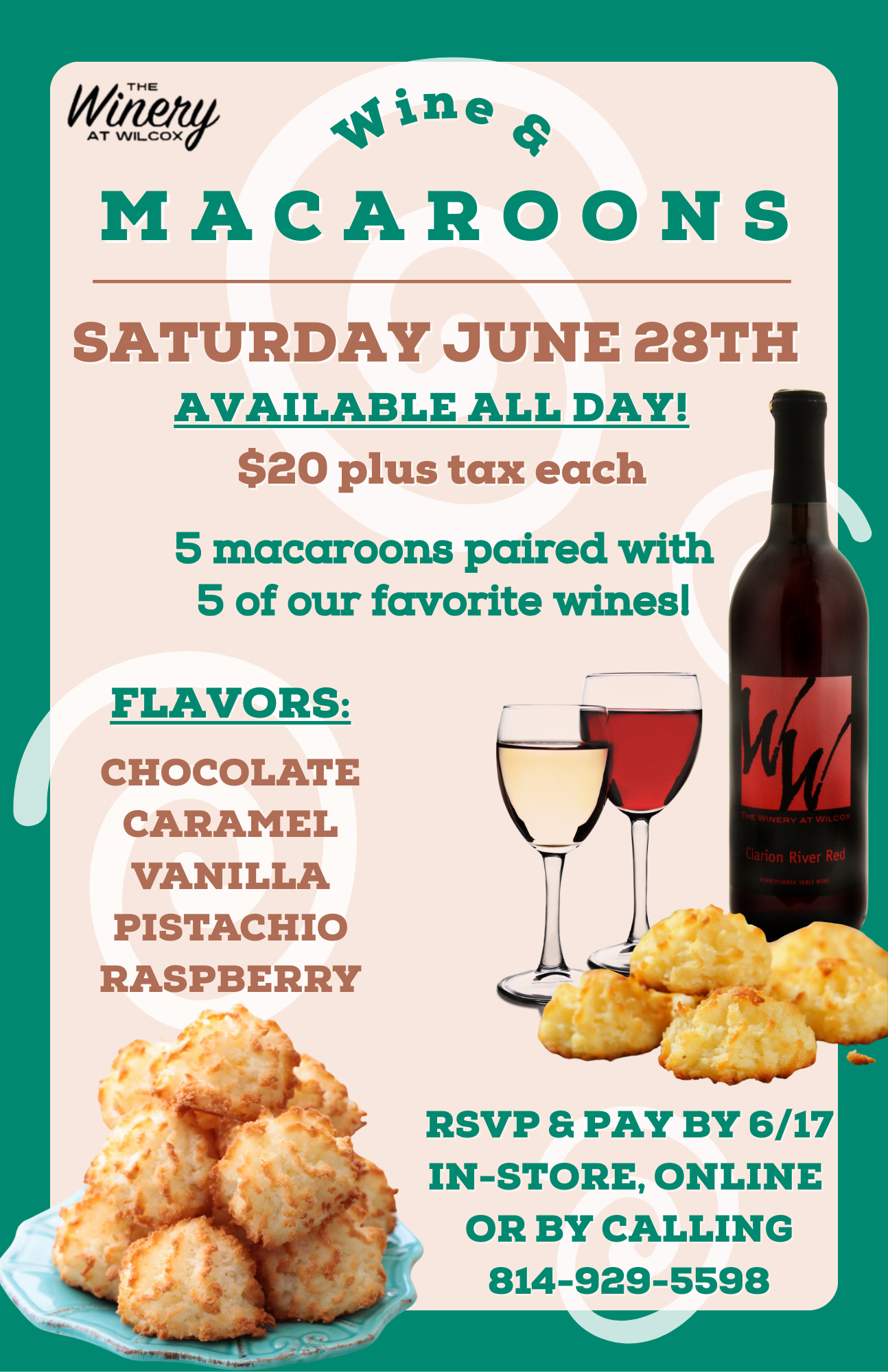 Wine & Macaroon Pairing – Wilcox