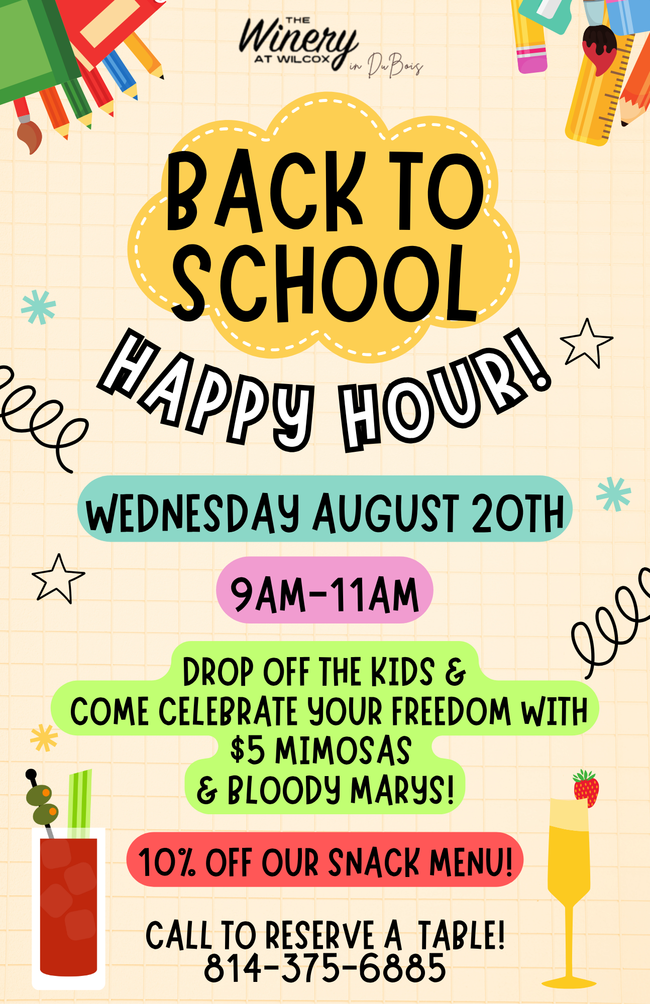 Back to School Happy Hour! – DuBois