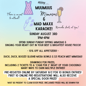 MuuMuus, Mimosas & Mad Maxx Karaoke! - DuBois