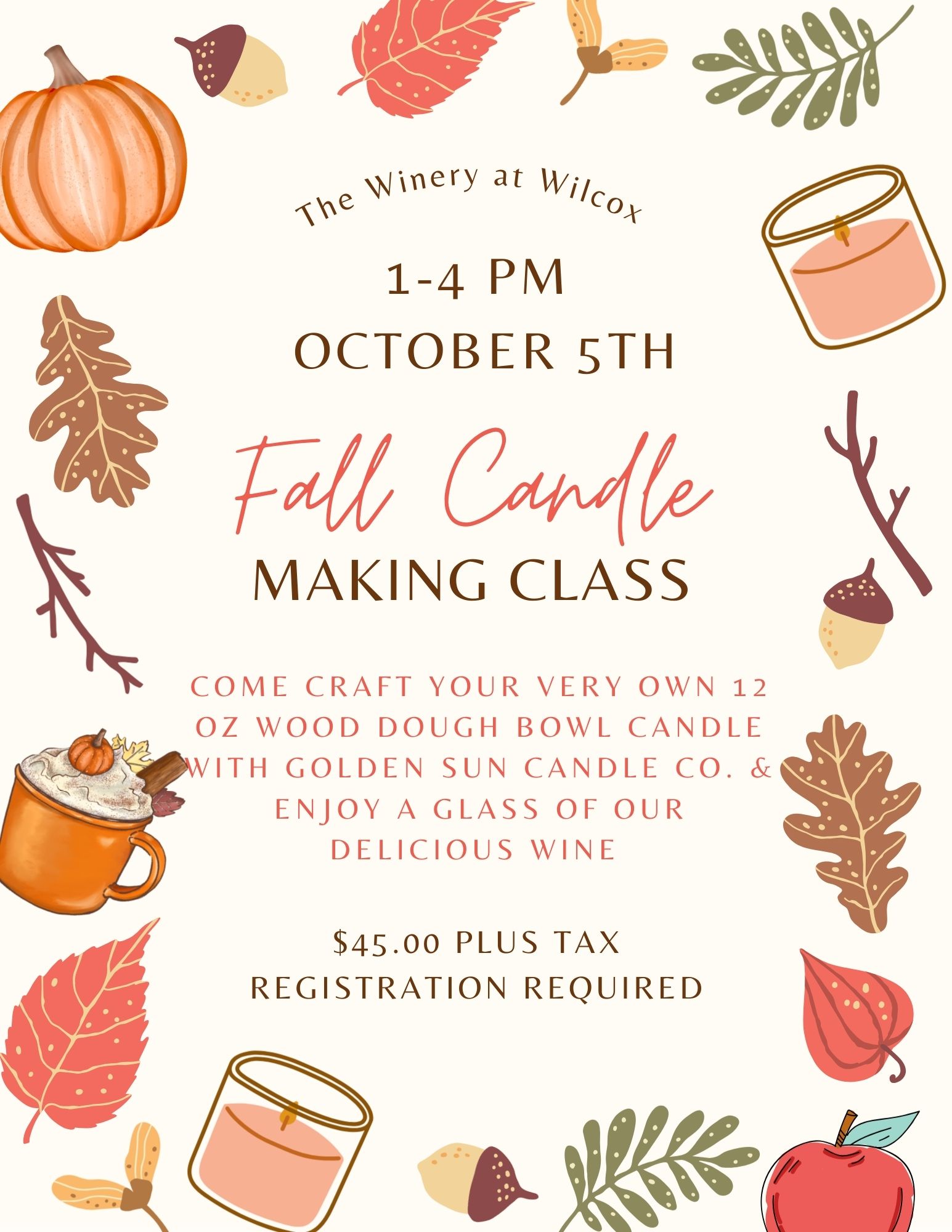 Fall Candle Making Class with Golden Sun Candle Co.