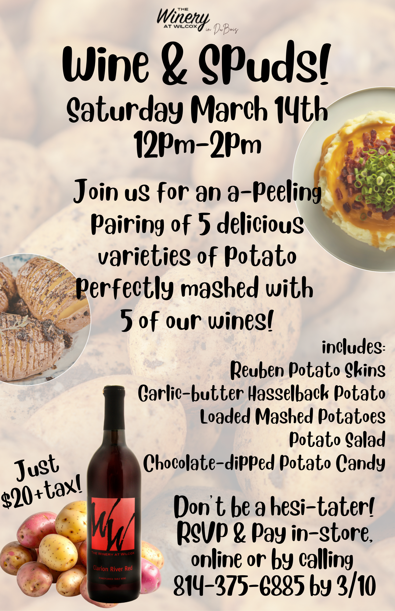 Wine & Spuds! – DuBois