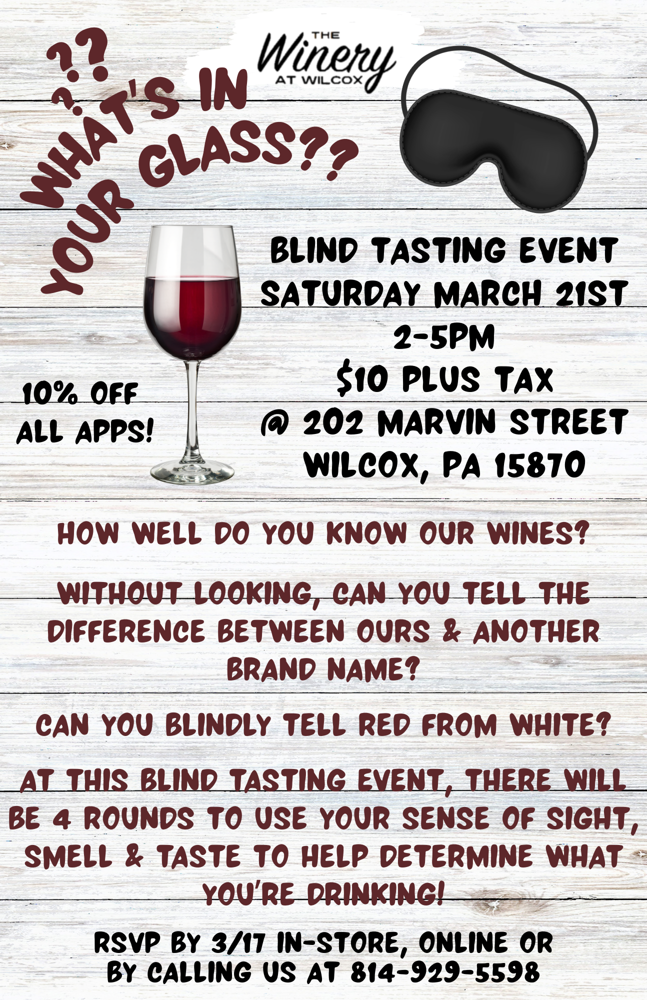 Blind Tasting! – Wilcox