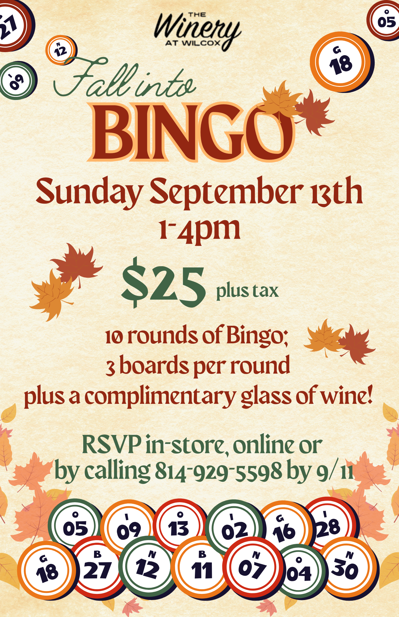 Fall into Bingo! – Wilcox