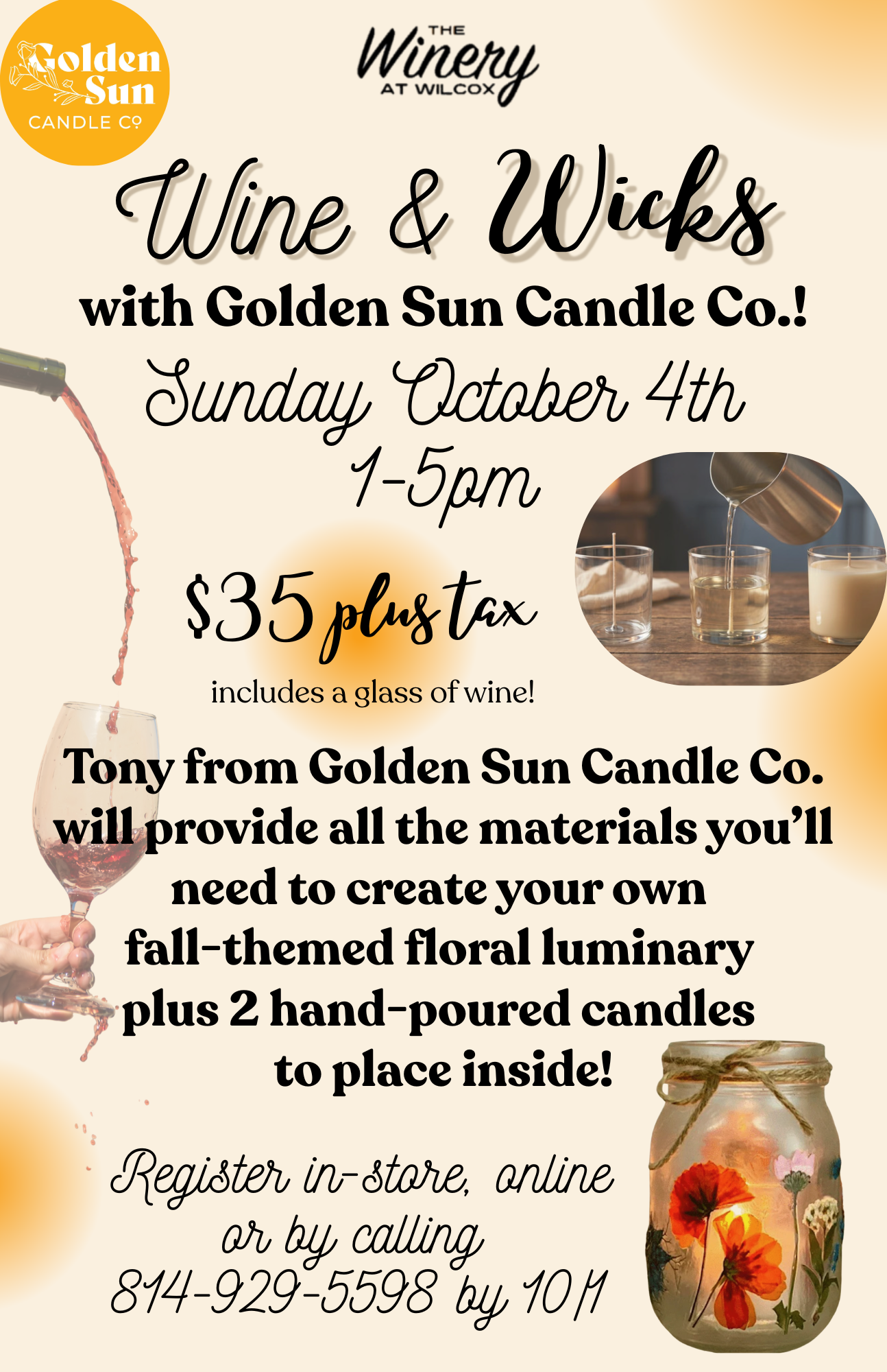 Wine & Wicks – Wilcox