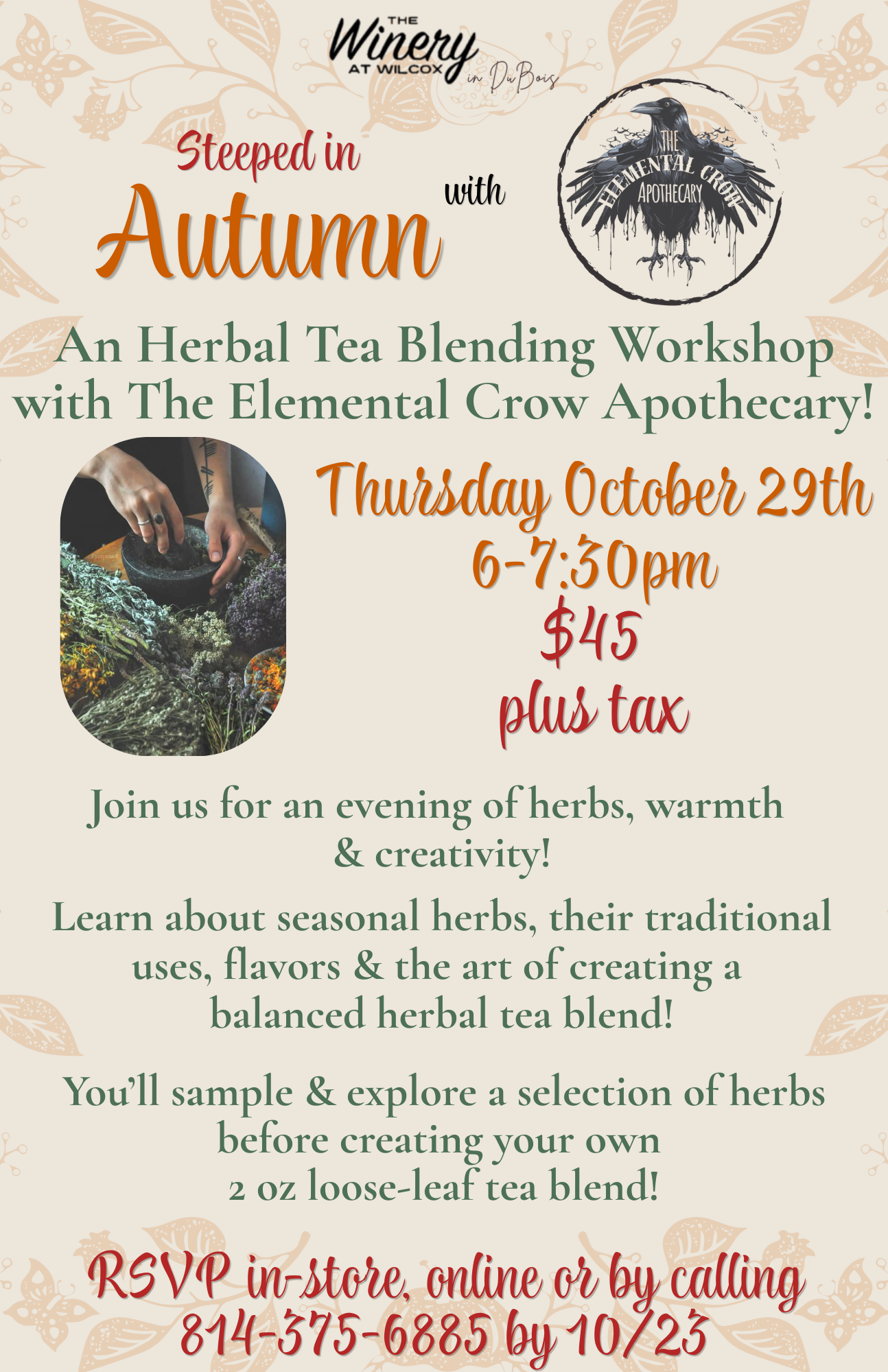 Steeped in Autumn: An Herbal Tea Blending Workshop